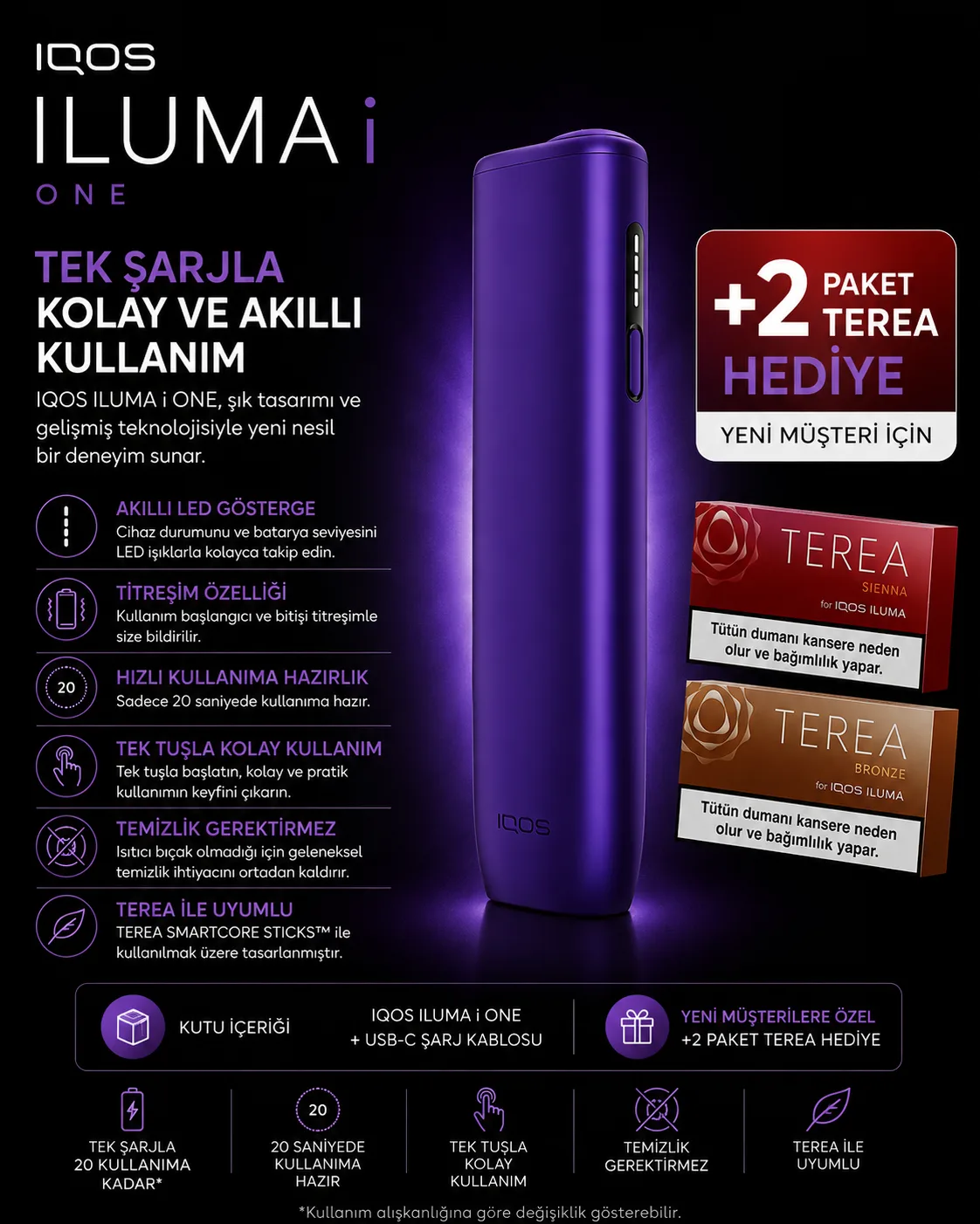 IQOS ILUMA i ONE – Koyu Mor